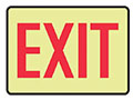 10 x 14 Inch (in) Lumi-Glow™ Exit Safety Signs